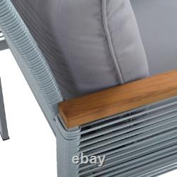 Garden Furniture Sofa Set with Coffee Table 4 Seater for Outdoor Patio Balcony