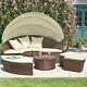 Garden Gear Rattan Daybed Furniture Outdoor Patio Lounger Bed Sofa & Canopy Set