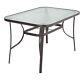 Garden Indoor Outdoor Furniture Bistro Rattan Chair Glass Top Table Parasol Base