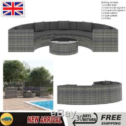 Garden Lounge Set with Cushions Poly Rattan Corner Sofa Outdoor Furniture Set UK