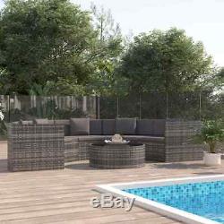 Garden Lounge Set with Cushions Poly Rattan Corner Sofa Outdoor Furniture Set UK