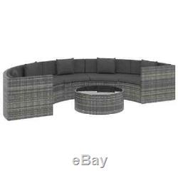 Garden Lounge Set with Cushions Poly Rattan Corner Sofa Outdoor Furniture Set UK