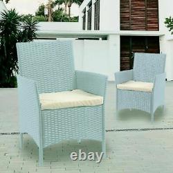 Garden Outdoor Rattan Furniture Table Chairs Sofa Set Patio 3Pc Conservatory UK