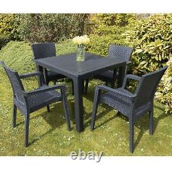 Garden Patio Furniture Set 4 Chairs Table Coffee Bistro Set Rattan Style Outdoor