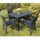 Garden Patio Furniture Set 4 Chairs Table Coffee Bistro Set Rattan Style Outdoor