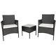 Garden Rattan Furniture Set New 3 Piece Premium Chairs Sofa Table Outdoor Patio