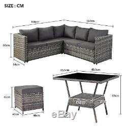 Garden Rattan Furniture outdoor Patio Furniture Conner Sofa with Dining Table