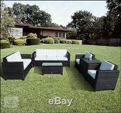 Garden Sofa Set 6 PC Outdoor Rattan Armchair Coffee Table Wicker Patio Furniture