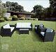Garden Sofa Set 6 Pc Outdoor Rattan Armchair Coffee Table Wicker Patio Furniture