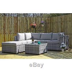 Garden Sofa Set Azuma Cannes Aluminium Rattan Corner Furniture Set / Ice Table