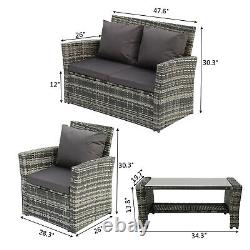 Garden Sofa Set Patio Outdoor Rattan Furniture