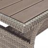 Garden Table Outdoor Dining Table Patio Lightweight Table Poly Rattan Vidaxl