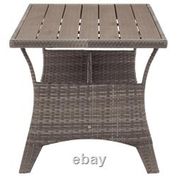 Garden Table Outdoor Dining Table Patio Lightweight Table Poly Rattan vidaXL