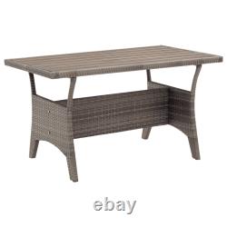 Garden Table Outdoor Dining Table Patio Lightweight Table Poly Rattan vidaXL