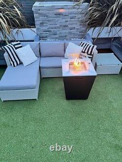 Garden furniture set with fire pit