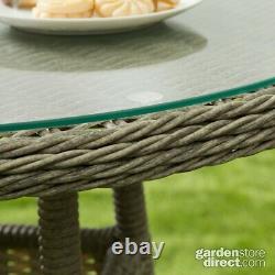 Greenwood Rattan Wicker Bistro Set Garden Furniture 5 Year Guarantee