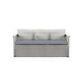 Grey 3-seater Rattan Style Sofa Lounger & Cushion Outdoor Garden Patio Furniture