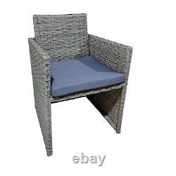 Grey Rattan Cube Dining Garden Sofa Set Patio Seats 8 Wicker Furniture Table