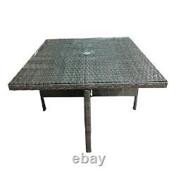 Grey Rattan Cube Dining Garden Sofa Set Patio Seats 8 Wicker Furniture Table