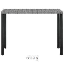Grey Rattan Dining Table and Chairs Set Patio Outdoor Garden Furniture 6 Seater