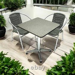 Grey Rattan Garden Furniture Sets, Bistro Sets, Balcony Furniture, 3 pcs garden