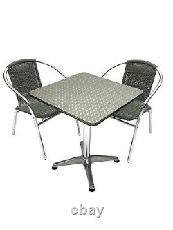 Grey Rattan Garden Furniture Sets, Bistro Sets, Balcony Furniture, 3 pcs garden