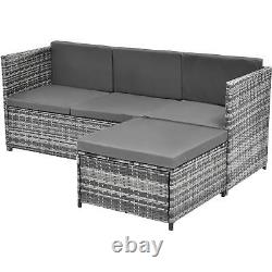 Grey Rattan Garden Lounge Set Patio Furniture Seating Group Sofa Outdoor