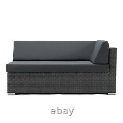 Grey Rattan Modular Corner Sofa Settee Seating Set Garden Patio Furniture