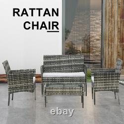 Grey Rattan Outdoor Garden Madrid Furniture Set Conservatory Patio Lounge