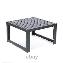 Grey Rattan Patio Outdoor Garden Sofa Set Corner Furniture Settee Aluminium