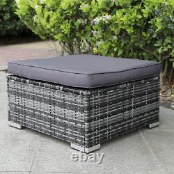 Grey Rattan Sofa Set Patio Garden Outdoors Wicker 5 Seater Furniture Settee