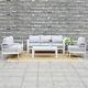 Harrier Outdoor Sofa & Table Furniture Set 2 Colours Luxury Garden Lounge