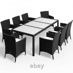 Harrier Rattan Garden Dining Table & Chair Set 6/8 Seater PATIO FURNITURE