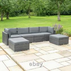 Harrier Rattan Garden Furniture Sets 4/6/8-SEATER OPTIONS + FIRE PIT TABLE