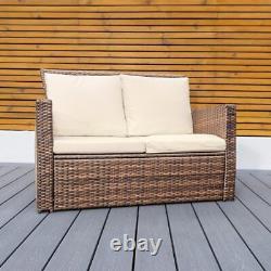 Harrier Rattan Garden Sofa & Table Set 4 PCS LUXURY OUTDOOR PATIO FURNITURE