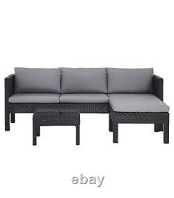 High back rattan corner sofa set And table outdoor garden furniture, Household