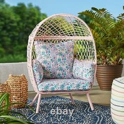 KIDS Indoor Outdoor Egg Style Chair Rattan Wicker Furniture Reading Cushion Seat