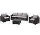 Keter California 5 Seater Lounge Set, Grey Garden Furniture Patio Outdoor Sofa