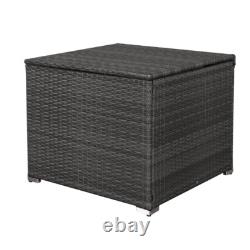 Large Garden Rattan Furniture Set Corner Sofa Table Cushion Storage Box withCover