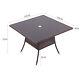 Large Rattan Garden Coffee Dining Table Outdoor Patio Furniture With Umbrella Hole