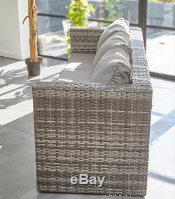 Limited! Outdoor Rattan Garden Furniture 3 Seater Sofa Patio Set + Rain Cover