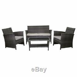 Living Room Garden Polyrattan Set Sofa Armchairs in Rattan Furniture Outer