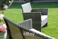 Living Room Garden Polyrattan Set Sofa Armchairs in Rattan Furniture Outer