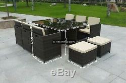 Luxury Cube Rattan Dining Set Garden Furniture Patio Conservatory Wicker Outdoor