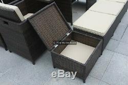 Luxury Cube Rattan Dining Set Garden Furniture Patio Conservatory Wicker Outdoor