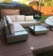Luxury Garden Furniture Large Corner Sofa Set Lounge Rattan Patio Table Couch