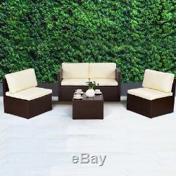 Luxury Patio Rattan Outdoor Garden Furniture Sofa Set Wicker Weave Conservatory
