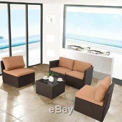 Luxury Patio Rattan Outdoor Garden Furniture Sofa Set Wicker Weave Conservatory