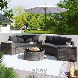 Luxury Rattan Garden Furniture Sets Outdoor Patio Corner Sofa Dining Bistro Set