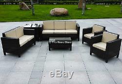 Luxury Rattan Sofa Dining Set Garden Furniture Patio Conservatory Wicker Outdoor